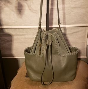 NWOT Fossil Cooper bucket bag in Olive